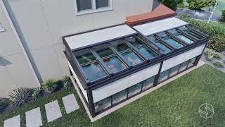 Amazing Space Concepts presents the Dynamic Sunroom Retractable Roof \u0026 Sliding Doors - by Schildr