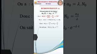 démonstration 6 #qcm #décroissance radioactive #cours#nucleaire#physique