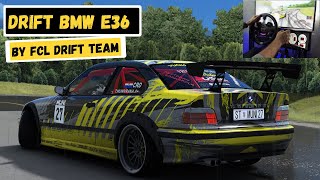 Drifting BMW E36 Muni by FCL Drift Team l Assetto Corsa (Moza R12 - Steering Wheel Gameplay)