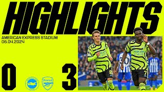 HIGHLIGHTS | Brighton & Hove Albion vs Arsenal (0-3) | Saka, Havertz & Trossard
