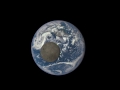 epic view of moon transiting the earth