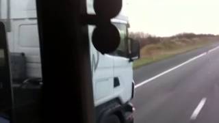 Overtaking a scania in our ERF E10 290