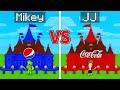 Mikey PEPSI vs JJ COCA COLA Kingdom in Minecraft (Maizen)