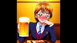 全プリキュアで大人化で誘惑顔とビール（ワンプリあり）【beer in age up by all precures】