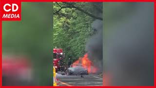 Ferrari F40 fires in Japan May 8th 2021