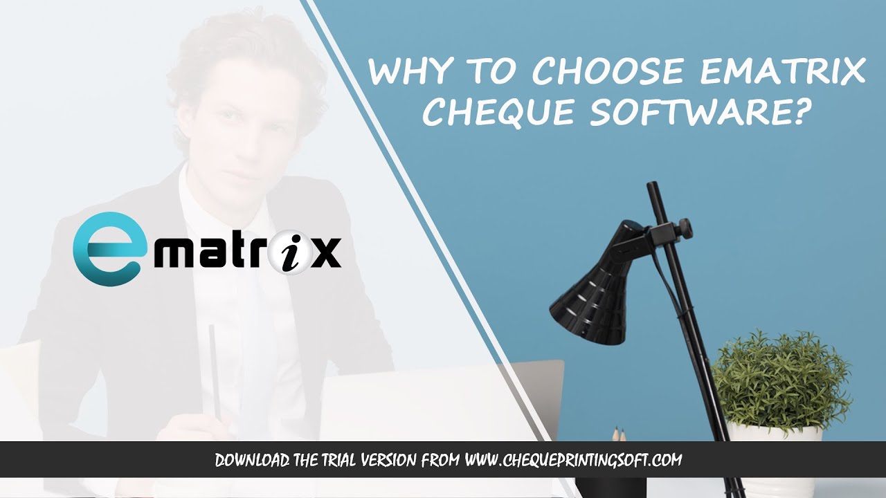 Ematrix Cheque Printing Software Youtube