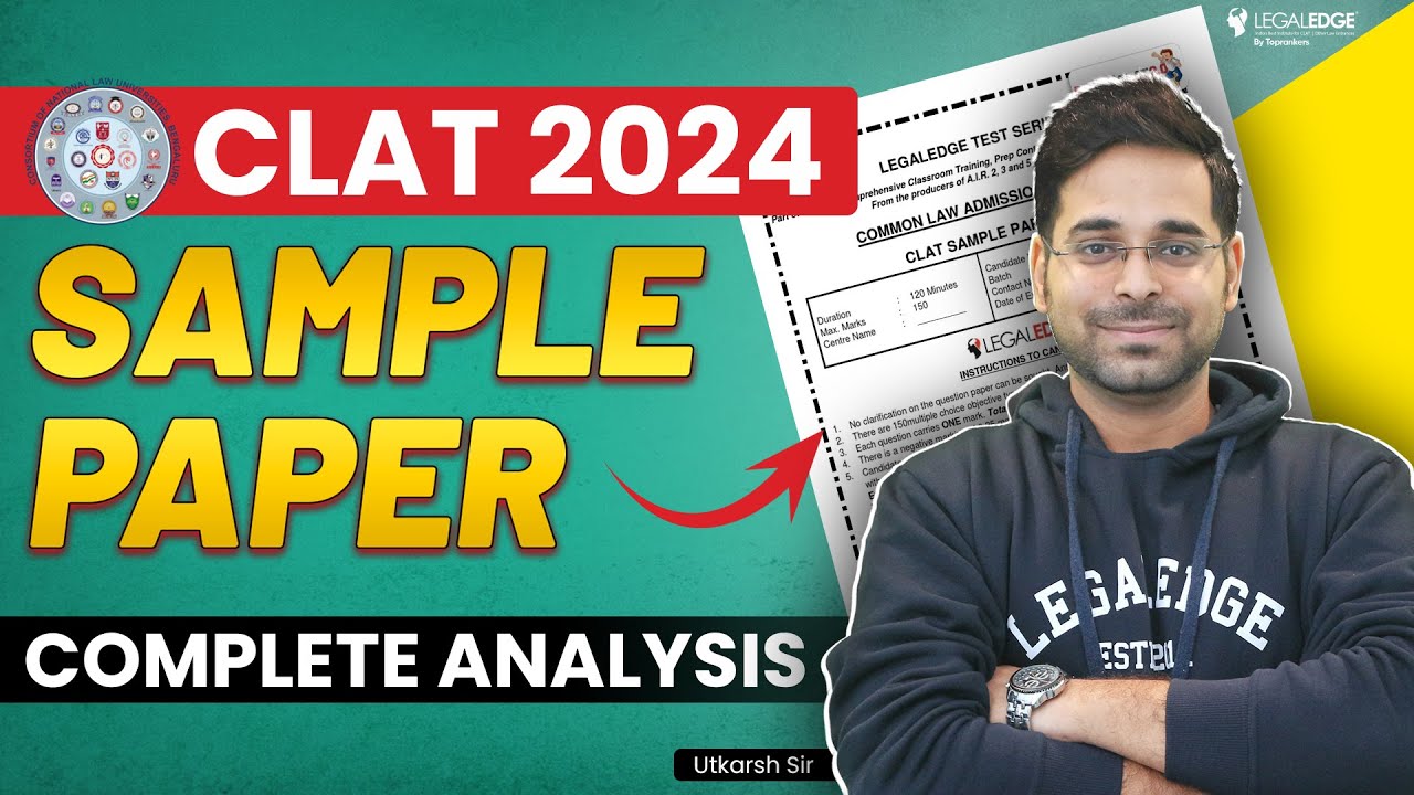 CLAT 2024 Sample Paper - Complete Analysis | CLAT Sample Questions ...