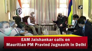 EAM Jaishankar calls on Mauritian PM Pravind Jugnauth in Delhi