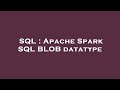 SQL : Apache Spark SQL BLOB datatype