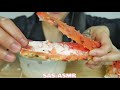 asmr king crab alfredo cheese fondue eating sounds no talking sas asmr