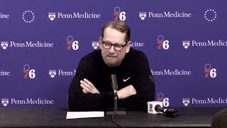 No Joel Embiid - Sixers lost to Heat on Christmas - #Sixers Coach Nick Nurse Pre