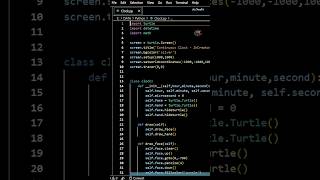 Python animated Clock using python animation & turtle #python #animation