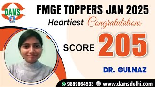 Score 205 FMGE Shinning Star Dr. Gulnaz