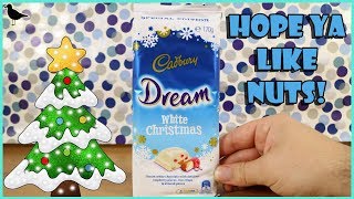 Cadbury Dream White Christmas Chocolate Block Food Tasting Review | Birdew Reviews