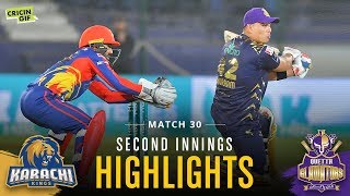 Match 30 - Karachi Kings Vs Quetta Gladiators - Second Innings Highlights