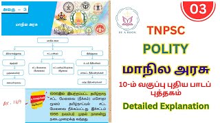 மாநில அரசு - 10th standard polity lesson 3 #tnpscpolity #tnpscpolityintamil #beabooktnpsc