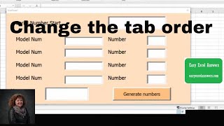 How to change tab order on Excel user form