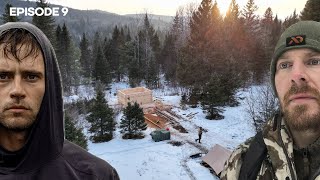 Winter Log Cabin Build |EP9| with @XanderBudnick