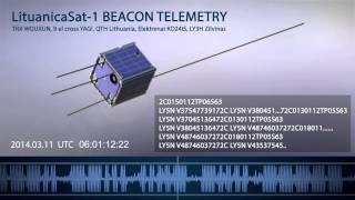 LituanicaSat 1 BEACON TELEMETRY 2014 03 11 UTC 05 55 06 05