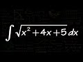 Q54, Integral of sqrt(x^2+4x+5), trig sub with completing the square