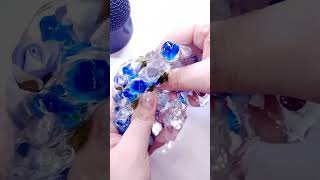 【ASMR】青いお花スライム #slime #スライム #asmr #crunch #クリアスライム