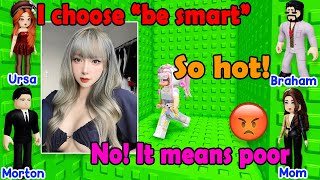 👑 TEXT TO SPEECH 🎓 I Can Choose Between Being Smart And Being Famous 🍀 Roblox Story