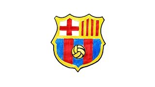 How to Draw the NEW FC Barcelona Logo (2019)