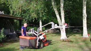 bras motorisé pour taille haie sur kubota gr 1600 II