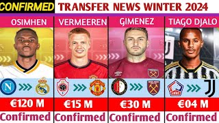 ALL CONFIRMED AND RUMOURS  WINTER TRANSFER NEWS,DONE DEALS✔,VERMEEREN TO MAN UTD,DJALO TO JUVENTUS