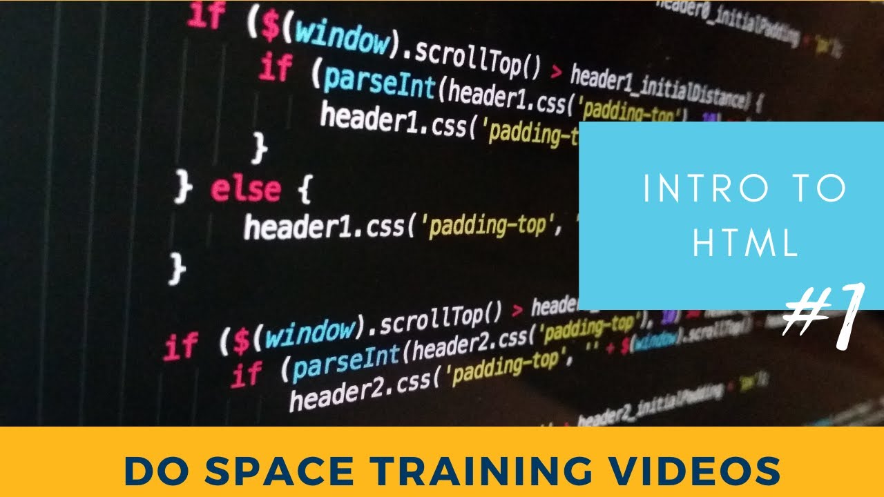 Intro To HTML #1 - Introduction - YouTube