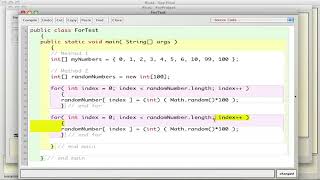 Java Arrays, for loops, and random numbers