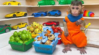 Monkey Baby Bi Bon takes healthcare for Naughty truck Animal Islands on the farm