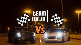 جمس دينالي سوبرتشارج ضد بورش كايين تيربو | GMC Yukon Denali Supercharge VS Porsche Cayenne Turbo