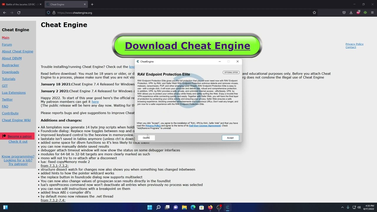 How To Download And Install Cheat Engine Youtube