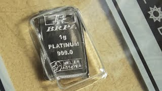 BRPL BANGALORE REFINERY  1 gram platinum bar unboxing .