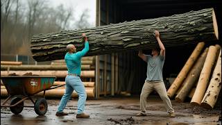 Unbelievable Log Creations:  This Guy's Woodworking Skills Are Off the Charts!