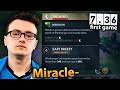 MIRACLE on his first NEW 7.36 Patch game vs TOP 1 Rank Watson dota 2