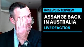 Julian Assange’s brother reacts to the moment he landed in Australia | ABC News