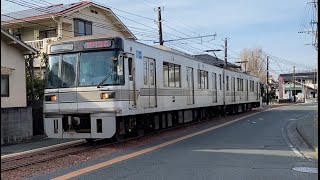 【東京の地下鉄車両が道路上に！】熊本電鉄 併用軌道区間