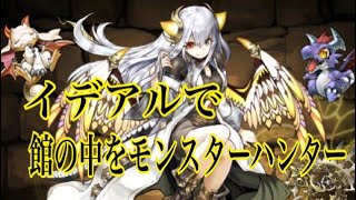 【パズドラ】イデアルの強化きたから館の中をモンスターハンター