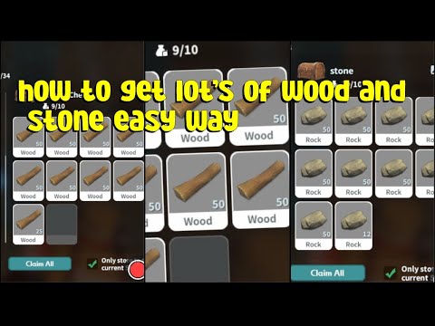 dawnlands- how to get lot's of wood and stone easy way( quick guide)