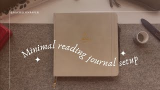 MINIMAL READING JOURNAL SETUP | how I track my reading goals in my book bujo