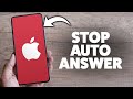 How To Turn Off Automatic Answer On iPhone 2026 (Step-By-Step Tutorial)