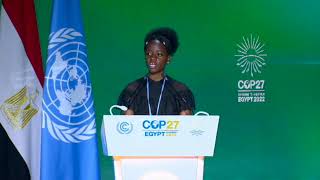 Leah Namugerwa, COP 27 keynote speech