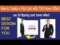 CSS Hover Effects Tutorial | CSS 3d Flipping Card Hover Effect