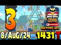 Angry Birds Friends Level 3 Tournament 1431 Highscore POWER-UP walkthrough