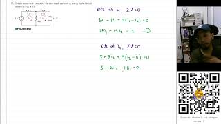 Problem 4.33 - Engineering Circuit Analysis - Hayt \u0026 Hemmerly, 9th Ed - Mesh Analysis