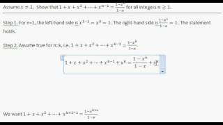 Mathematical Induction - Example 3.avi