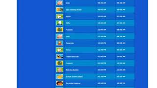 Noggin Schedule (Monday, October 6, 2003)