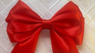 Sailor hair bow. #satin hair bow